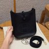 Hermes Evelyne 16 CM Bag Handmade In Taurillon Clemence Leather Gold Hardware 89 Noir