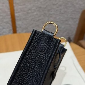 Hermes Evelyne 16 CM Bag Handmade In Taurillon Clemence Leather Gold Hardware 89 Noir - Image 8