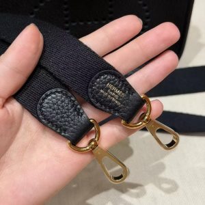 Hermes Evelyne 16 CM Bag Handmade In Taurillon Clemence Leather Gold Hardware 89 Noir - Image 3
