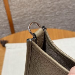 Hermes Evelyne 16 CM Bag Handmade In Epsom Calfskin Leather Sliver Hardware 8Q Beige Marfa - Image 6