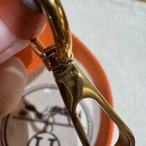 Hermes Evelyne 16 CM Bag Handmade In Taurillon Clemence Leather Gold Hardware 93 Orange - Image 4