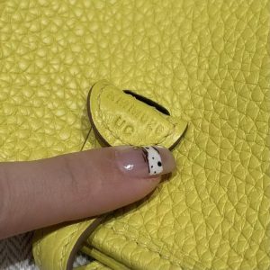 Hermes Evelyne 16 CM Bag Handmade In Taurillon Clemence Leather Silver Hardware 9O Jaune Naples - Image 13
