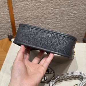 Hermes Evelyne 16 CM Bag Handmade In Epsom Calfskin Leather Gold Hardware H0 Gigs Misty - Image 16