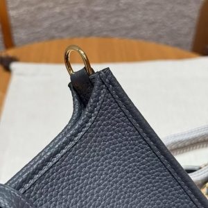 Hermes Evelyne 16 CM Bag Handmade In Epsom Calfskin Leather Gold Hardware H0 Gigs Misty - Image 10