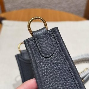 Hermes Evelyne 16 CM Bag Handmade In Epsom Calfskin Leather Gold Hardware H0 Gigs Misty - Image 8