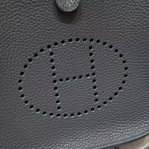 Hermes Evelyne 16 CM Bag Handmade In Taurillon Clemence Leather Sliver Hardware H0 Girs Misty - Image 14