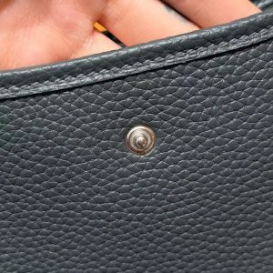 Hermes Evelyne 16 CM Bag Handmade In Taurillon Clemence Leather Sliver Hardware H0 Girs Misty - Image 12
