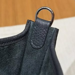 Hermes Evelyne 16 CM Bag Handmade In Taurillon Clemence Leather Sliver Hardware H0 Girs Misty - Image 3