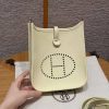 Hermes Evelyne 16 CM Bag Handmade In Taurillon Clemence Leather Silver Hardware I8 Jaune Milton