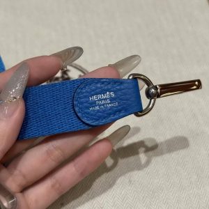 Hermes Evelyne 16 CM Bag Handmade In Taurillon Clemence Leather Silver Hardware T7 Blue Hydra - Image 6