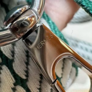 Hermes Evelyne 16 CM Bag Handmade In Taurillon Clemence Leather Silver Hardware U1 Vert Verone - Image 3