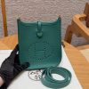 Hermes Evelyne 16 CM Bag Handmade In Epsom Calfskin Leather Gold Hardware U4 Vert Vertigo
