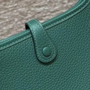 Hermes Evelyne 16 CM Bag Handmade In Epsom Calfskin Leather Gold Hardware U4 Vert Vertigo - Image 14