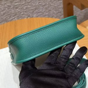 Hermes Evelyne 16 CM Bag Handmade In Epsom Calfskin Leather Gold Hardware U4 Vert Vertigo - Image 12