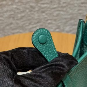 Hermes Evelyne 16 CM Bag Handmade In Epsom Calfskin Leather Gold Hardware U4 Vert Vertigo - Image 8