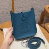 Hermes Evelyne 16 CM Bag Handmade In Epsom Calfskin Leather Gold Hardware W0 Vert Bosphore