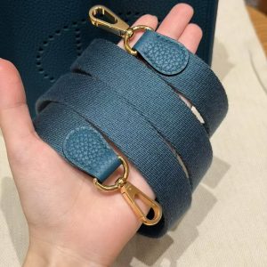 Hermes Evelyne 16 CM Bag Handmade In Epsom Calfskin Leather Gold Hardware W0 Vert Bosphore - Image 4