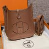 Hermes Evelyne 23 CM Bag Handmade In Taurillon Clemence Leather Gold Hardware 37 Gold