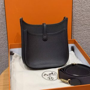 Hermes Evelyne 23 CM Bag Handmade In Taurillon Clemence Leather Gold Hardware 46 Ebene - Image 2