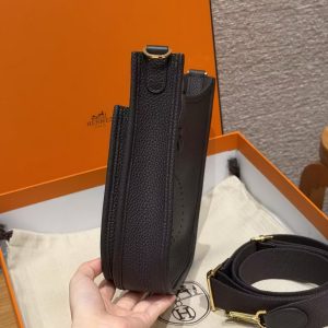 Hermes Evelyne 23 CM Bag Handmade In Taurillon Clemence Leather Gold Hardware 46 Ebene - Image 19