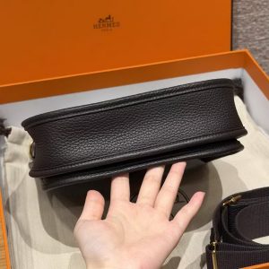Hermes Evelyne 23 CM Bag Handmade In Taurillon Clemence Leather Gold Hardware 46 Ebene - Image 17