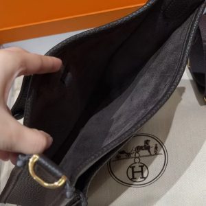 Hermes Evelyne 23 CM Bag Handmade In Taurillon Clemence Leather Gold Hardware 46 Ebene - Image 16