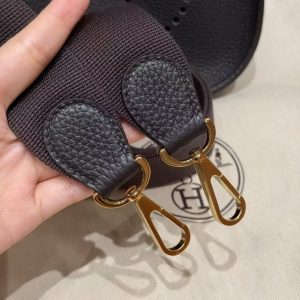Hermes Evelyne 23 CM Bag Handmade In Taurillon Clemence Leather Gold Hardware 46 Ebene - Image 6