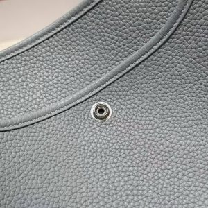 Hermes Evelyne 23 CM Bag Handmade In Taurillon Clemence Leather Silver Hardware P0 Girs Pantin - Image 6