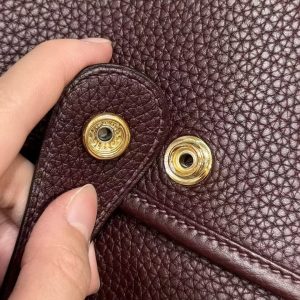 Hermes Evelyne 29 CM Bag Handmade In Taurillon Clemence Leather Gold Hardware 0G Rouge Seller - Image 11