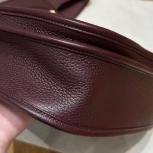 Hermes Evelyne 29 CM Bag Handmade In Taurillon Clemence Leather Gold Hardware 0G Rouge Seller - Image 3