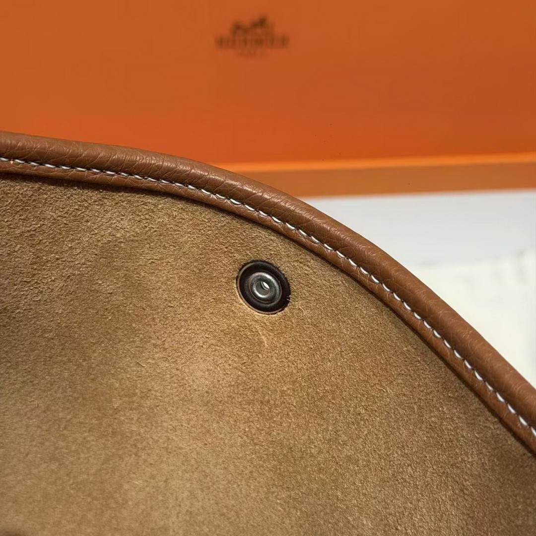 Hermes Evelyne 29 CM Bag Handmade In Taurillon Clemence Leather Silver Hardware 37 Gold - Image 3