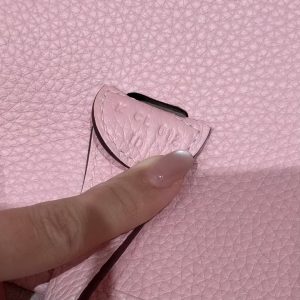 Hermes Evelyne 29 CM Bag Handmade In Taurillon Clemence Leather Silver Hardware 3Q Rose Sakura - Image 10