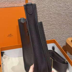 Hermes Evelyne 29 CM Bag Handmade In Taurillon Clemence Leather Gold Hardware 46 Ebene - Image 17