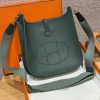Hermes Evelyne 29 CM Bag Handmade In Taurillon Clemence Leather Gold Hardware 65 Vert Moyen