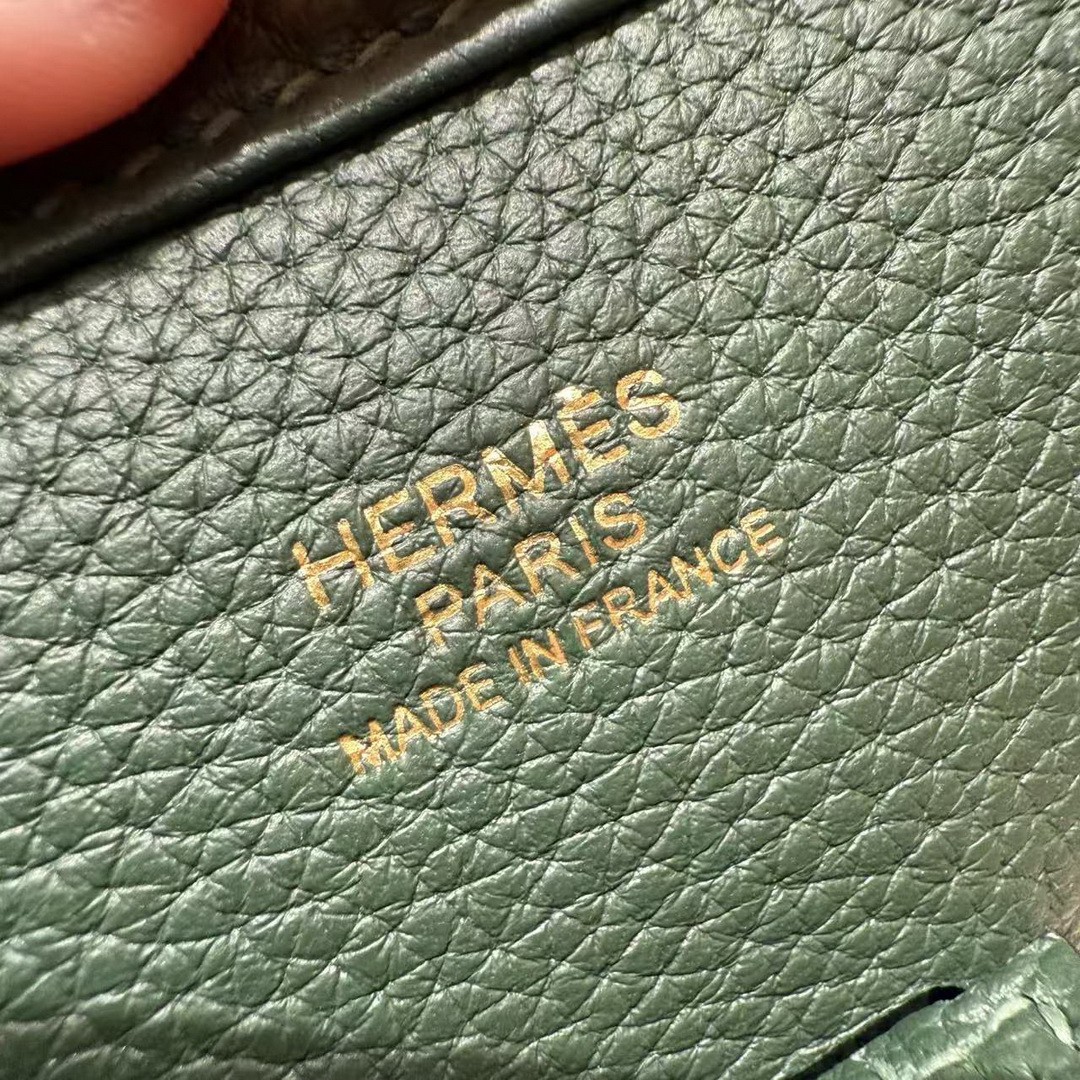 Hermes Evelyne 29 CM Bag Handmade In Taurillon Clemence Leather Gold Hardware 65 Vert Moyen - Image 14