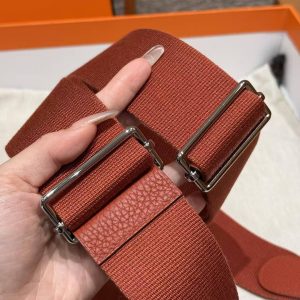 Hermes Evelyne 29 CM Bag Handmade In Taurillon Clemence Leather Silver Hardware 6C Cuivre - Image 12