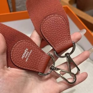 Hermes Evelyne 29 CM Bag Handmade In Taurillon Clemence Leather Silver Hardware 6C Cuivre - Image 11