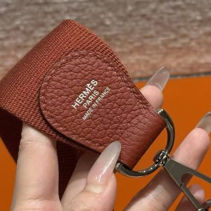 Hermes Evelyne 29 CM Bag Handmade In Taurillon Clemence Leather Silver Hardware 6C Cuivre - Image 5