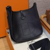 Hermes Evelyne 29 CM Bag Handmade In Taurillon Clemence Leather Silver Hardware 89 Nior