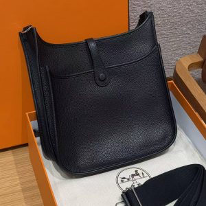 Hermes Evelyne 29 CM Bag Handmade In Taurillon Clemence Leather Silver Hardware 89 Nior - Image 2