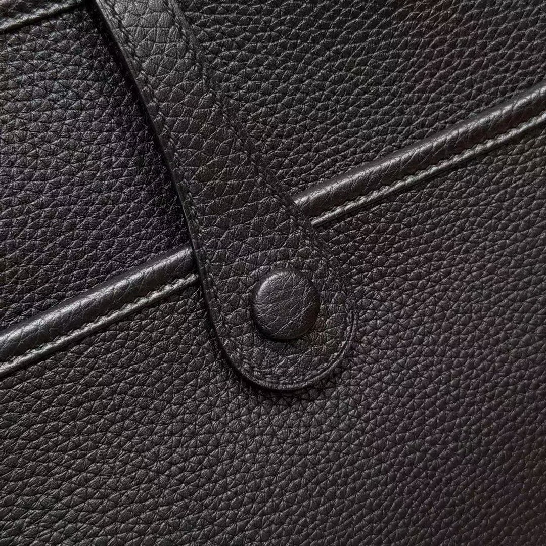 Hermes Evelyne 29 CM Bag Handmade In Taurillon Clemence Leather Silver Hardware 89 Nior - Image 8