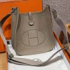 Hermes Evelyne 29 CM Bag Handmade In Taurillon Clemence Leather Silver Hardware 8Q Beige Marfa