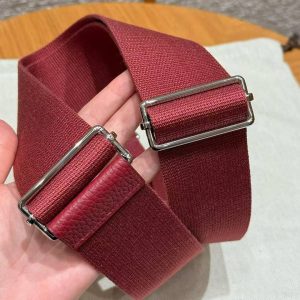 Hermes Evelyne 29 CM Bag Handmade In Taurillon Clemence Leather Silver Hardware B5 Ruby - Image 3