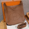 Hermes Evelyne 33 CM Bag Handmade In Taurillon Clemence Leather Sliver Hardware 37 Gold