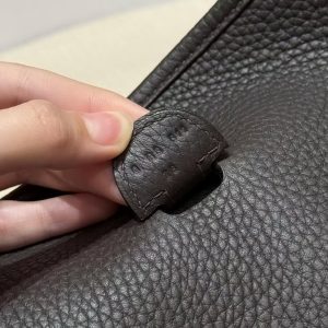 Hermes Evelyne 33 CM Bag Handmade In Taurillon Clemence Leather Sliver Hardware 46 Ebene - Image 13
