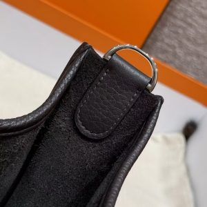 Hermes Evelyne 33 CM Bag Handmade In Taurillon Clemence Leather Sliver Hardware 46 Ebene - Image 8