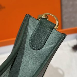 Hermes Evelyne 33 CM Bag Handmade In Taurillon Clemence Leather Gold Hardware 65 Vert Moyen - Image 3