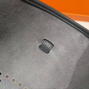Hermes Evelyne 33 CM Bag Handmade In Taurillon Clemence Leather Silver Hardware 85 Ardoise - Image 9