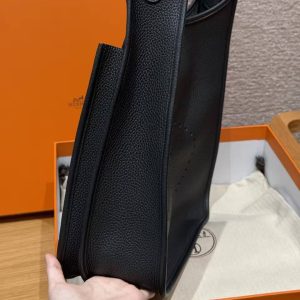 Hermes Evelyne 33 CM Bag Handmade In Taurillon Clemence Leather Sliver Hardware 89 Nior - Image 16