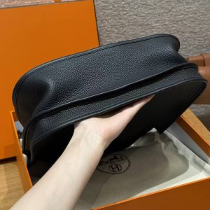 Hermes Evelyne 33 CM Bag Handmade In Taurillon Clemence Leather Sliver Hardware 89 Nior - Image 15